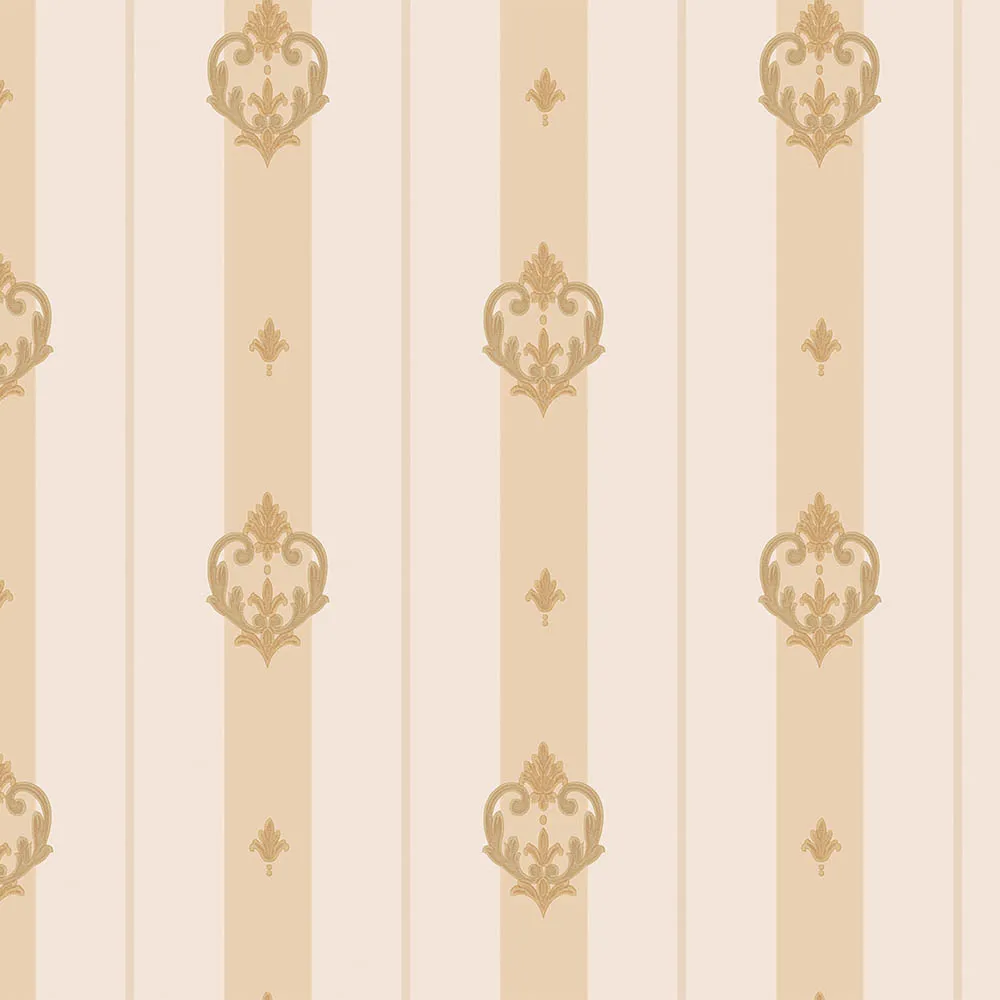 Beige Embossed Wallpaper – Regal Vintage (7804-1)